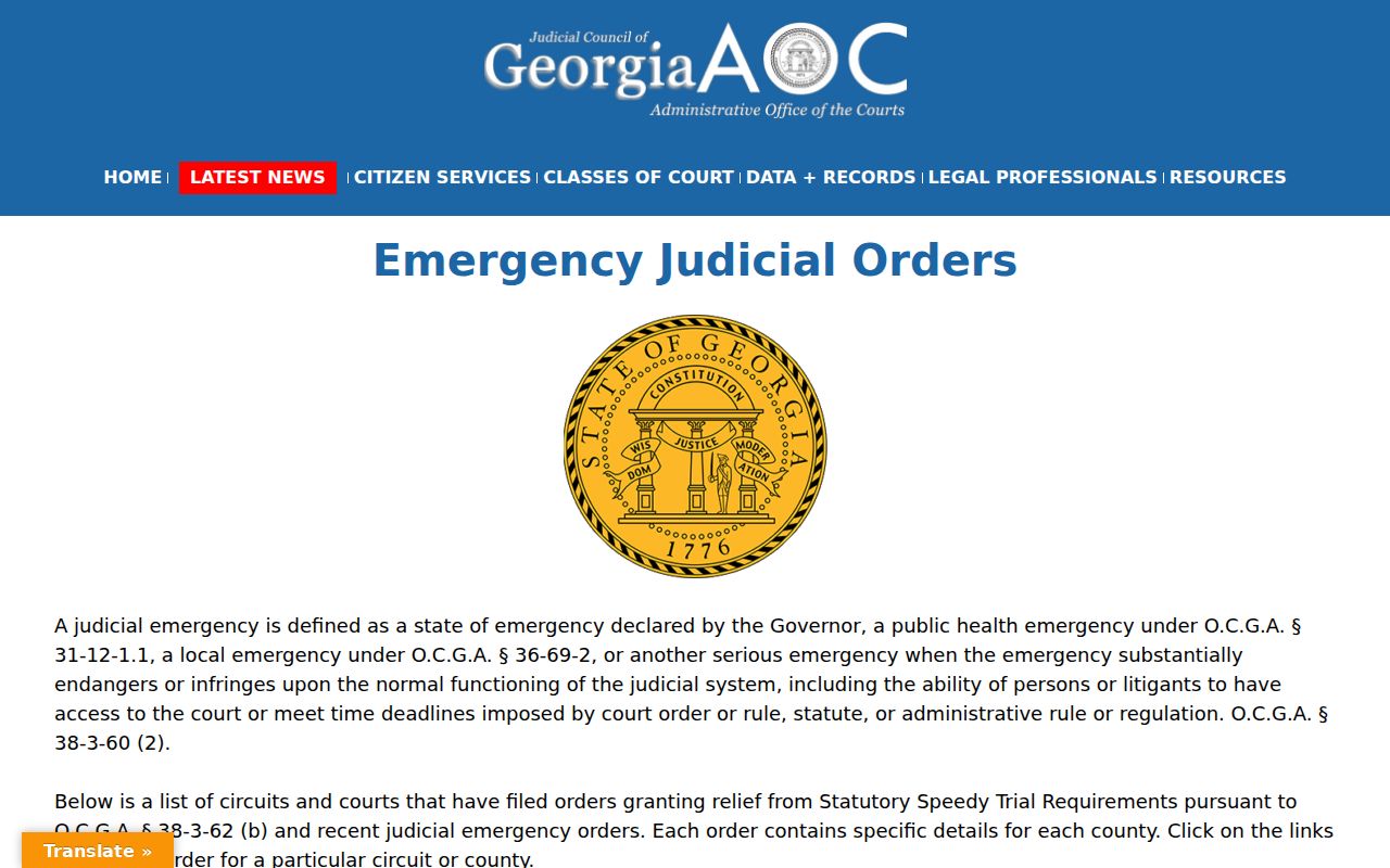 Warren County court calendar emergency judicial orders index