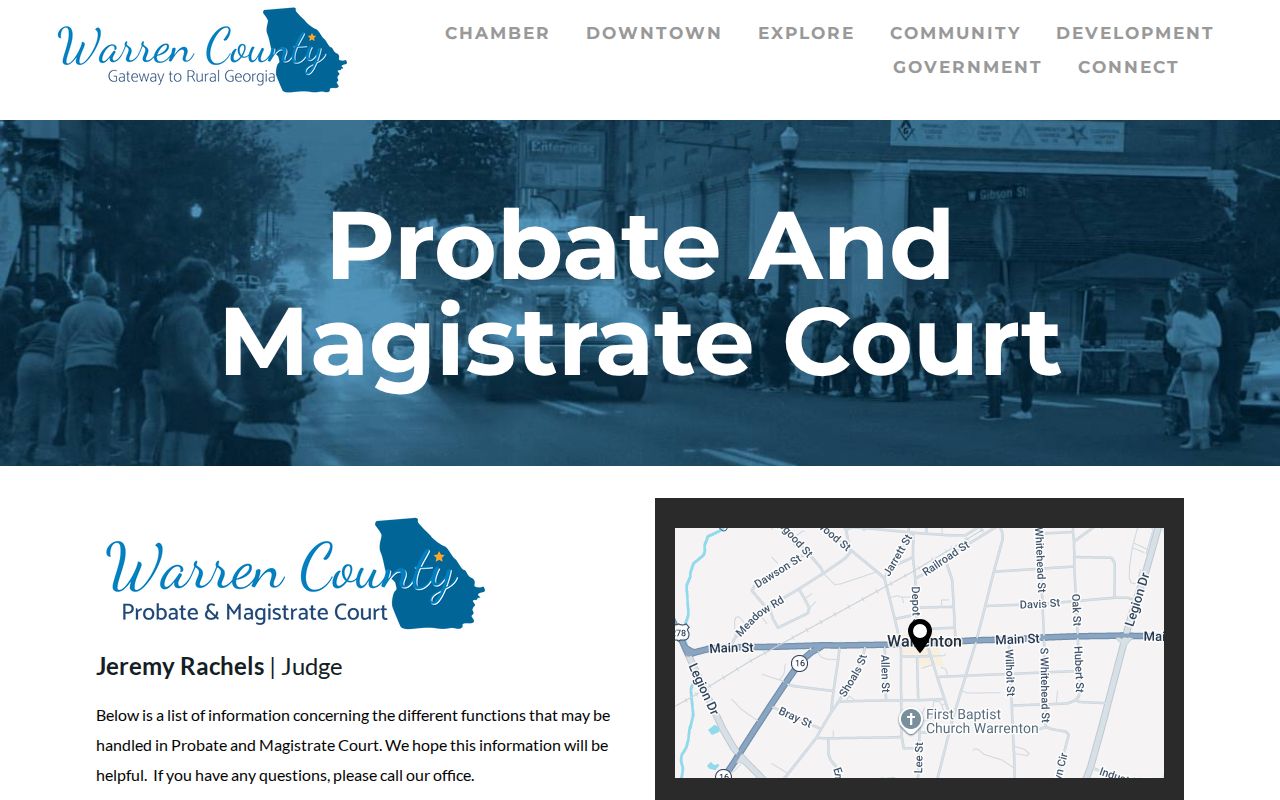 Warren County Probate and Magistrate court docket office