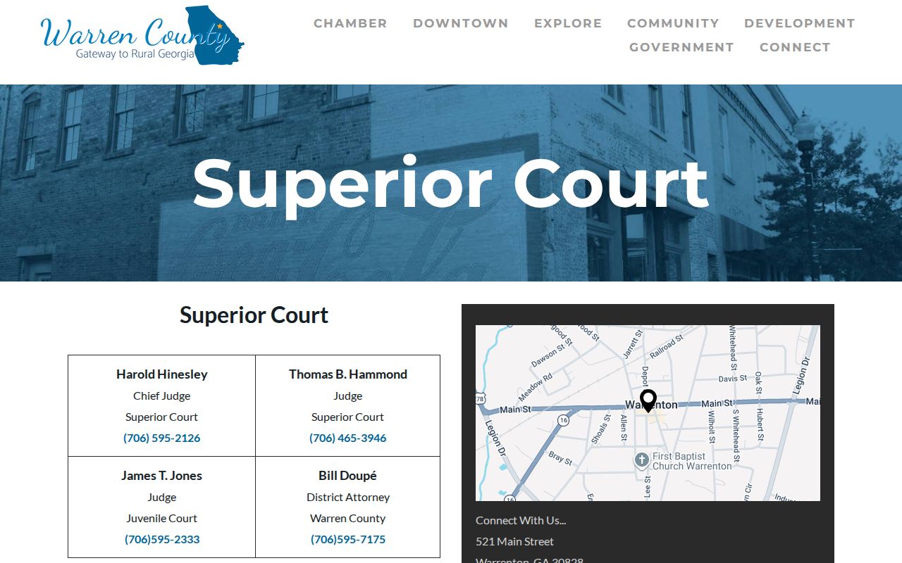 Superior Court of Warren County court docket information
